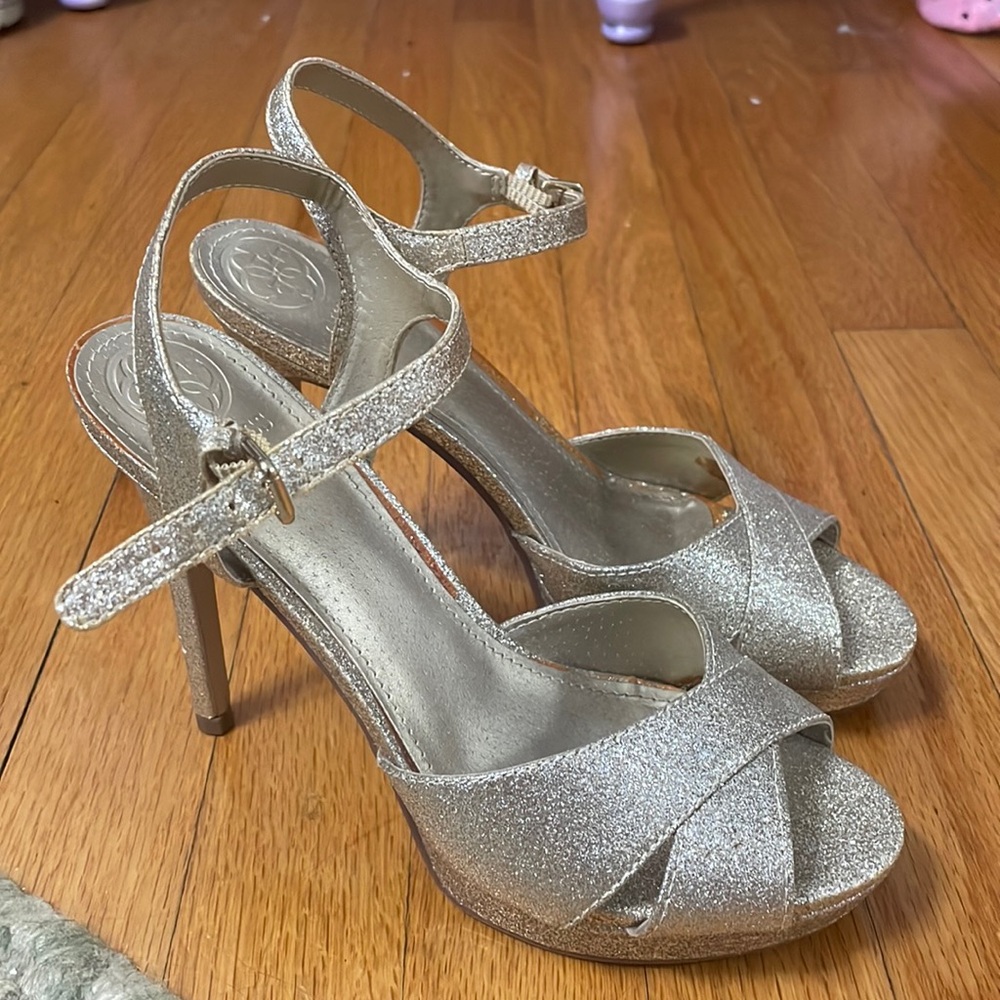 Silver/Gold Guess Strappy Heels